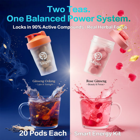 Saipin Tea Duo | Large Box Set | Ginseng Oolong + Rose Ginseng