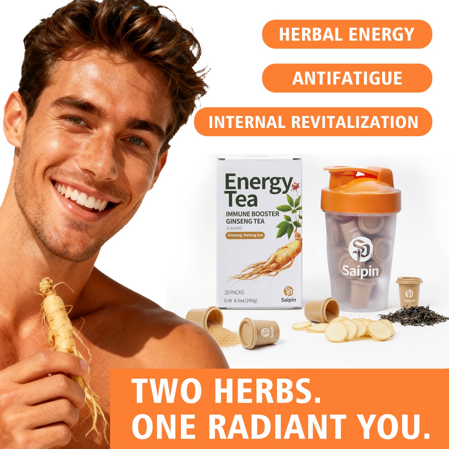 Saipin Ginseng Oolong Tea | 2× Large Boxes (40 Capsules Total)