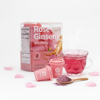 Saipin Rose American Ginseng Tea | 2× Small Boxes (20 Capsules)
