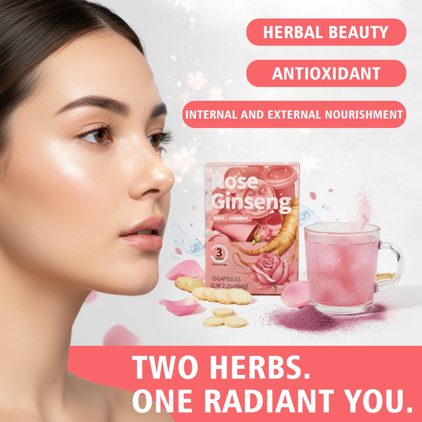 Saipin Rose American Ginseng Tea | Small Box (10 Capsules)