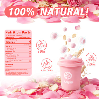 Saipin Rose American Ginseng Tea | Small Box (10 Capsules)